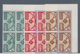 SOMALIA AFIS   SOMALILAND.  MNH** 1953  5° Annivers U.P.U Posta Aerea  QUARTINA - Somalia (AFIS)