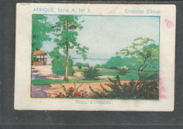 Chromo Afrique Occidentale Poste D'Imfondo Chocolat CEMOI  Bien 75 X 50 Mm  Colonies Françaises - Andere & Zonder Classificatie