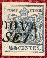 1850 45c TYPE I With RARE NARROW DISTANCE, Hand Paper, VF Used PADOVA (Lombardo-Veneto Lombardei-Venetien Österreich - Lombardo-Venetien