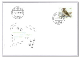 Switzerland 2009 (Box2) Bird Eule 2nd Print 2009 (Michel 2027Bc) Rauhfusskauz (Aegolius Funereus) Boreal Owl Rare FDC - Lettres & Documents