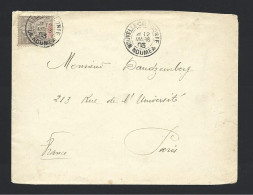 New Caledonia 1903 Clean Commercial Cover Noumea To Paris France - Briefe U. Dokumente