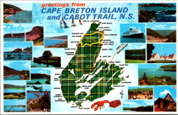 Canada Nova Scotia Cape Breton Island And Cabot Trail Map And Multi View - Cape Breton