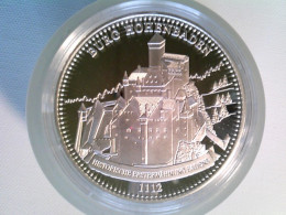 Medaille, Burg Hohenbaden, 800 Jahre Stuttgart, Cu-Legierung Versilbert, 40 Mm - Numismatik