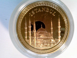 Medaille, Istanbul-Weltkulturerbe, Sonderprägung, Kupfer Vergoldet, PP, 40 Mm - Numismatique