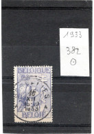 BELGIQUE 1933 YT N° 382 Oblitéré - 1929-1941 Grand Montenez