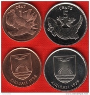 Kiribati Set Of 2 Coins: 1 - 5 Cents 1979-1992 UNC - Kiribati