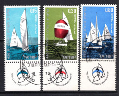 Israel 1970 World 420 Class Sailing Championships - Tab - Set Used (SG 451-453) - Oblitérés (avec Tabs)