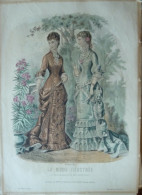 La Mode Illustrée 1877 - Gravure D'époque XIXème ( Déstockage Pas Cher) Réf; B 126 - Avant 1900