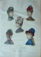 La Mode Illustrée 1885 - Gravure D'époque XIXème ( Déstockage Pas Cher) Réf; B 131 - Voor 1900