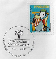 Brazil 2007 Cover With Commemorative Cancel Centenary Of Victor Civita From São Paulo Symbol Tree Of Abril Publisher - Lettres & Documents