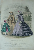 Le Moniteur De La Mode - Gravure D'époque XIXème ( Déstockage Pas Cher) Réf;  Réf; B 145 - Avant 1900