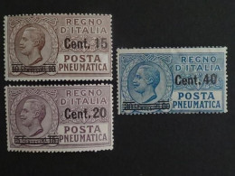 1924 UNIFICATO N° PN 4, PN 6 ET PN 7 * - POSTA PNEUMATICA - Officials