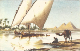 EGYPT - Nile Sailing Boats - D. Vassiliou - No. 7 - Unused Postcard (01) - Piramiden