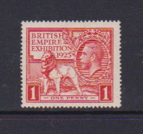 GREAT  BRITAIN    1925    British  Empire  Exhibition   1d  Red     MNH - Neufs
