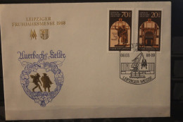 DDR 1988;  Leipziger Frühjahrsmesse 1988, Messebrief; MiNr. 3153-54, ESST - Covers - Used