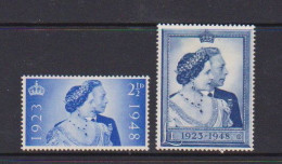 GREAT  BRITAIN    1948    Royal  Silver  Wedding   Set  Of  2    NH - Neufs