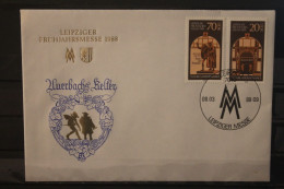 DDR 1988;  Leipziger Frühjahrsmesse 1988, Messebrief; MiNr. 3153-54, ESST - Enveloppes - Oblitérées