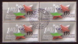 BULGARIA \ BULGARIE - 2013 - 110 Ans De Relations Diplomatiques Bulgarie - USA - Bl De 4 Used - Gebraucht