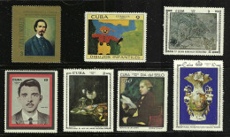 CUBA 1969-1972 SCOTT 1393,1602,1635,1684,1714,1724,1774 MNH/MH 7.35 - Oblitérés