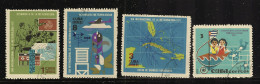 CUBA 1971 SCOTT 1589-1591,1706 CANCELLED 2.20 - Gebraucht