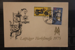 DDR 1975;  Leipziger Herbstmesse 1975, Messekarte; MiNr. 2076-77; SST - Enveloppes - Oblitérées
