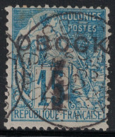 OBOCK - N°24 - OBLITERE - SURCHARGE 4 NOIR - OBLITERATION CENTRALE OBOCK - COTE 28€ - Unused Stamps