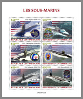 CENTRAL AFRICAN 2023 MNH Submarines U-Boote Sous-marins M/S - OFFICIAL ISSUE - DHQ2332 - Sous-marins