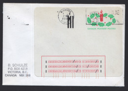 1983  First  «Stick 'N Tic» Used On Winnipeg Cover  Unitrade 1-ST  - Cartas & Documentos