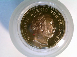Medaille/Münze, Münzrepliken Deutschlands, Siegestaler Wilh. V. Preussen, Neusilber, 35 Mm, Zertifikat, PP - Numismatik