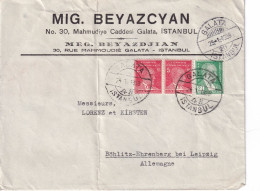 TURQUIE LETTRE DE GALATA 1939 - Covers & Documents