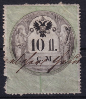 AUSTRIA 1854 - Canceled - Stempelmarke Der 1. Ausgabe C.M. - 10fl - Fiscali