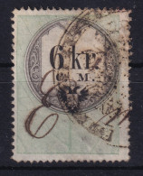 AUSTRIA 1854 - Canceled - Stempelmarke Der 1. Ausgabe C.M. - 6kr - Fiscaux