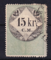 AUSTRIA 1854 - Canceled - Stempelmarke Der 1. Ausgabe C.M. - 15kr - Fiscali