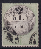 AUSTRIA 1854 - Canceled - Stempelmarke Der 1. Ausgabe C.M. - 5fl - Fiscale Zegels