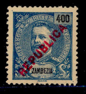 ! ! Zambezia - 1917 King Carlos Local Republica 400 R - Af. 99 - No Gum - Zambèze