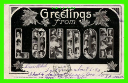 LONDON, ONTARIO - GREETINGS FROM LONDON - TRAVEL - CANADIAN SOUVENIR POST CARD - WARWICK BRO'S & RUTTER LTD - - London