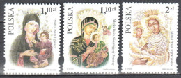 Poland 2002 - Sanctuaries Of Holy Lady - Mi.3987-89 - MNH(**) - Nuovi