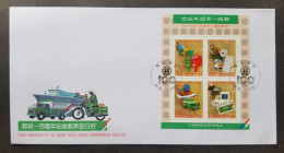 Taiwan 100th Chinese Postal 1996 Postbox Airplane Mailbox Motorcycle Car (FDC) *see Scan - Lettres & Documents