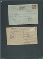 Lot De 8 Documents , Lettres , Carte , Divers , Periode 39/45 à étudier -  Malc 146 - Guerre De 1939-45