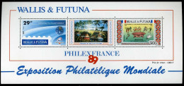 WALLIS Et FUTUNA Bloc Feuillet N° 4 COTE 29 €  (MNH) PhilexFrance 89. Qualité TB Neuf  Gomme Parfaite - Blocchi & Foglietti