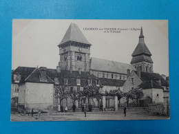 23 ) Chambon-sur-Voueize - N° - L église Et Le Tribunal - Année: - EDIT: - Chambon Sur Voueize