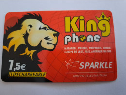 FRANCE/FRANKRIJK  / KING PHONE/ LION/LYON/ RECHARGEBLE  /   / € 7,50 PREPAID  USED    ** 14646** - Per Cellulari (telefonini/schede SIM)