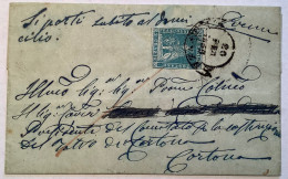 FIRENZE 1855 Sa.5 = 1000€ 1851 2 Crazie Cover>Cortona  (Toscana Tuscany Lettera Toscane Lettre - Toscana