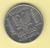 Albania 0,20 Lek 1939 Albanie Italian Occupation Shqipëria - Albania