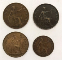 Gran Bretagna Great Britain Half Penny 1913 + Penny 1901 1917 1938 E.124 - 5 Pounds