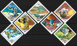 SPACE HUNGARY 1978 SPACE FUTURE FLIGHTS FANTASTICS SHIP ASTRONAUTS Stamps FULL SET Mi. 3265 - 3271 - Collections