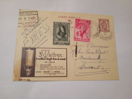 CARTOLINA POSTALE PUBBLICITARIA BELGIO CON AGGIUNTA ALTRI FRANCOBOLLI 1939 - Briefe U. Dokumente