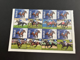 12-8-2023 (stamp) Australia - Block Of 8 WINX Horse Cancelled Personalised Stamps - Feuilles, Planches  Et Multiples