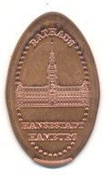 Souvenir Jeton Token Germany-Deutschland Hamburg Hansestadt Rathaus - Pièces écrasées (Elongated Coins)