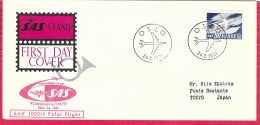 NORGE - 1000th FIRST POLAR FLIGHT SAS FROM OSLO TO TOKYO*24.2.1961* ON OFFICIAL COVER F.D.C. - Cartas & Documentos